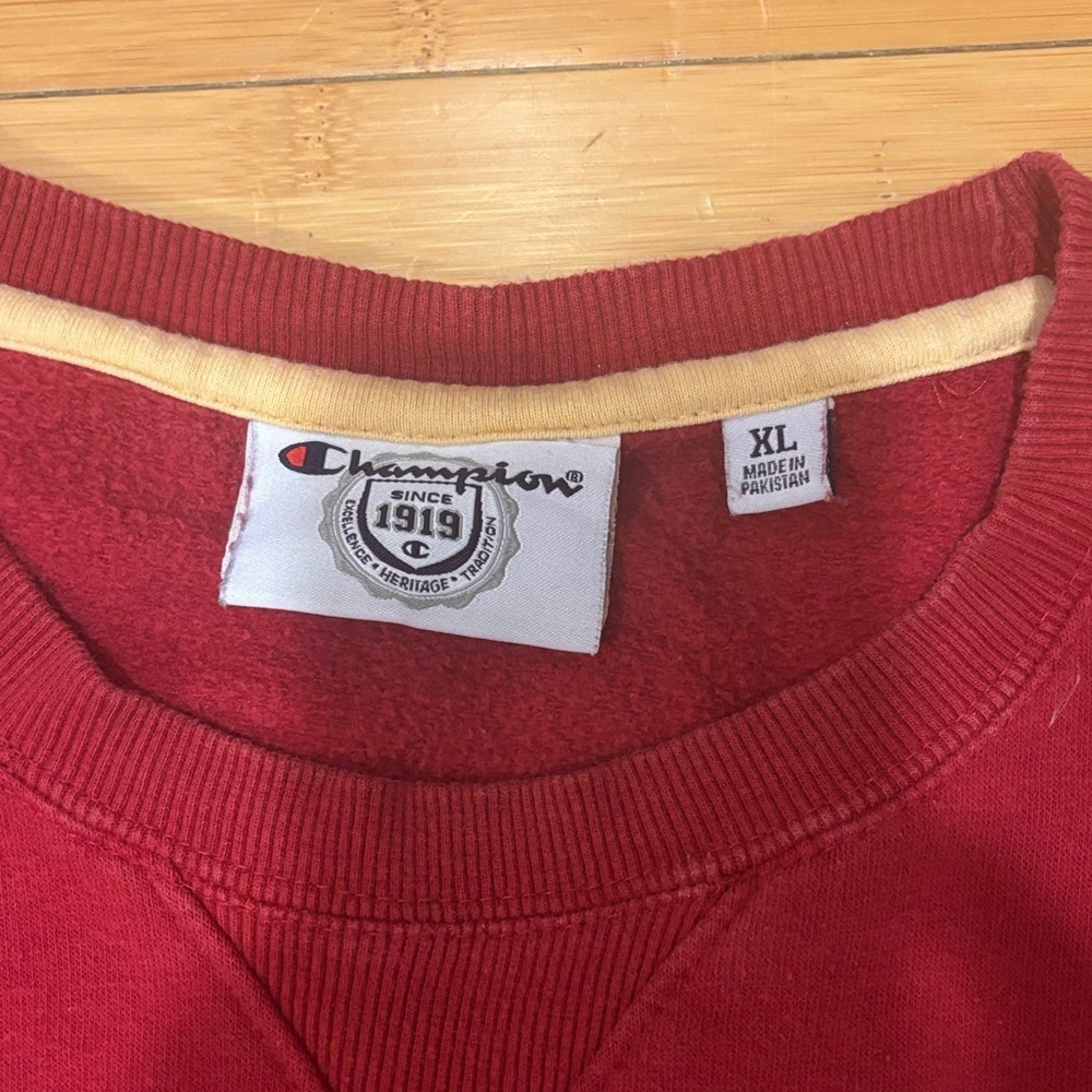 Champion Men's Red Florida State Crewneck Sweater - Picture 2 of 5
